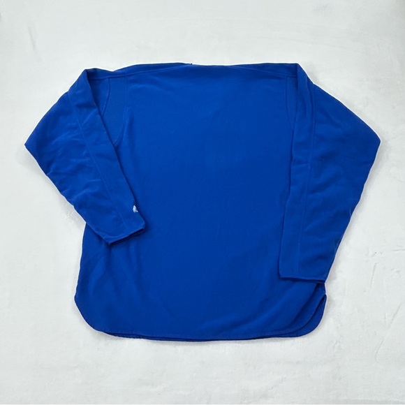 Majestic Baseball Dodgers Blue Poly Tech Fleece Pullover Long Sleeve Shirt MLB - Picture 9 of 13